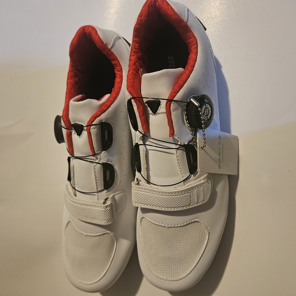 White and Red Kids Shoes